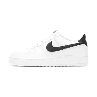 【NIKE 耐吉】Air Force 1 大童 黑白色 荔枝皮 經典 穿搭 低筒 AF1 運動 休閒鞋 CT3839-100