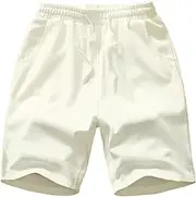 [Generic] Men Casual Sport Beach 5 Point Pants Quick Dry Drawstring Stretch Short Pant Summer Classic Thin Solid Shorts