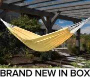 Brazilian Double Hammock Bed VIVERE 2 Person 450 lbs Yellow 54"x144" NEW IN BOX