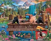 White Mountain Dock Dogs 1000 Piece Summer Jigsaw Puzzles for Adults