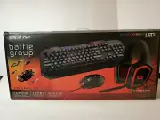 ALPHA GAMING BATTLE GROUP 3 PIECE GAMING SET KEYBOARD MOUSE HEADSET