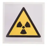 16x RS Pro WARNING: RADIOACTIVE MATERIAL SAFETY LABELS 100x100mm Self-Adhesive