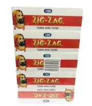 500 Zig Zag Filter Tubes Red Regular King Size Empty Cigarette