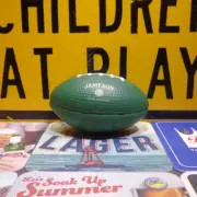 JAMESON IRISH WHISKEY "Novelty MINI Foam Football x2" NOS - New Old Stock