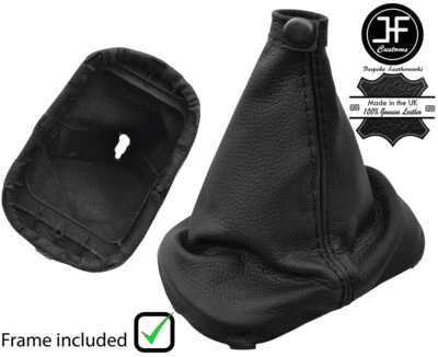 BLACK STITCH LEATHER MANUAL GEAR BOOT+PLASTIC FRAME FOR KIA RIO 2005-2010
