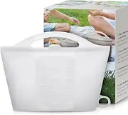 BLUEQUE Silicone Microwave Steriliser Bag - 1200ml Microwave Steam Sterilizer Bags for Baby Bottles, Breast Pump Parts & Other Toddler Accessories, Reusable Sterilizing Bag for Home and Travel