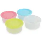 4pcs Fridge Storage Containers Reusable Stackable Food Containers Freezer