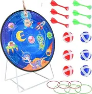 Dart Board for Kids,Large Dart Board for Outdoor Sport - Large Interactive Target Set with Sticky Ball Sport Activities for Birthday, Party & Family