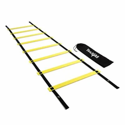 Footwork Training Agility Ladder w/ Adjustable Rungs for Motor Skills & Balance