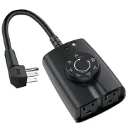 Outdoor Timer Outlet Waterproof, 24 Hour Outdoor Light Timer, Timers for Elec...