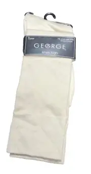 1 Pair George Knee High Women Fits 4-10 Shoe Light Tan