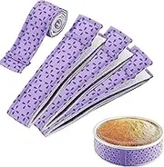 LxcshLjx 4pcs Cake Pan Strips, Cake Pan Dampen Strips, Bake Even Cake Strips, Baking Tray Protection Strap, Absorbent Thick Cotton Cake Strips to Make Cake More Level Pretty, Baking Strips for Kitchen