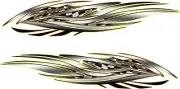 Boat Car Truck Trailer Kart Checkered Graphics Decal flag Stickers set 72"