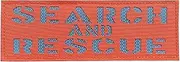 High Visibility Reflective 3x8.5 SAR Search and Rescue Blaze Orange Patch with Hook and Loop