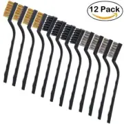 12PCS Mini Wire Brush Set Nylon Copper Stainless Steel Wire Brush Cleaning