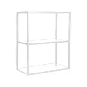 Kaboodle 600mm White Wall Steel Frame Shelf