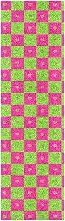 Amooorous Buffalo Plaid Check Heart Green Deep Peach Decorative Grip Tape for Skateboards Non-Skid Scooter Griptape Non Slip Cruiser Grip Tape 33×9 Inch