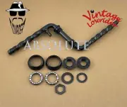 VINTAGE LOWRIDER 6 1/2" (165MM) BICYCLE 1 PIECE STEEL TWISTED CRANK BLACK W/ B.B