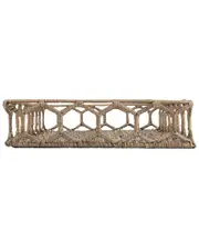 HAPPIMESS Honeycomb 19.75in Rustic Bohemian Hand-Woven Rattan Tray