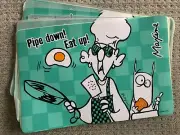 Vintage Hallmark Maxine Placemat Set 4 NEW Unused Pipe Down Eat Up w Dog CUTE!