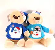 Rudolph Characters Sweater Plush Bear Bundle Frosty Snowman 19" NWT