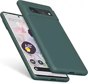 Amzpas TPU Case for Google Pixel 6 Pro, Durable Protective Shockproof Phone Case, Soft Anti-Scratch Smart Phone Cover for Women Men Dark Green