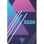 2020 PLANNER & DAILY AGENDA: MONTHLY CALENDARS, WEEKLY VIEW & DAILY SCHEDULE: GEOMETRIC 90S RETRO ABSTRACT DESIGN PATTERN