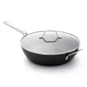 New Calphalon 12" Hard Anodized Nonstick Jumbo Fry Pan with Lid