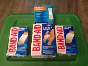 Band-Aid Flexible Fabric Adhesive Bandages Assorted Sizes 4 Boxes