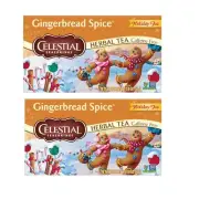 Celestial Seasonings GINGERBREAD SPICE Holiday Herbal Tea 18 Bags (2 Boxes)