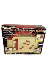 Vintage Montgomery Ward AM/FM Sing-A-Long Radio Brand New Damaged Box. Rare.