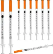 20pcs/pack, 1ml Syringe with 30G (8mm long) Needle, Multiple Uses Laboratory Accessories, Individually Wrapped