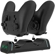 Redlution Dual Controller Charging Dock Real Time Display Of Charging Status Efficiently Charges Two Controllers Simultaneously For PS5 /XBOX Series S/X/Switch PRO/Google Controller