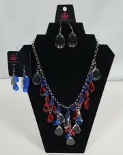 Paparazzi Clear Rainbow Two Earrings & Necklace Set