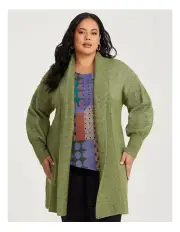 [Taking Shape] Lofty Balloon Sleeve Cardigan in Green Tea