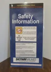 Fairchild Aerospace 328Jet Safety Info Card Skyway Airlines Midwest Express New