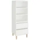 Highboard White 40X36x110 Cm Engineered Wood Fur,Wood Sideboards & Buffets