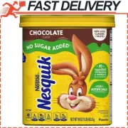 Nesquik Chocolate Powder No Sugar Added w/ 10 Essential Vitamins & Minerals 16oz