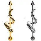 1 - 14 G 1 & 1/2 Inch Tentacle Wrap Industrial Barbell Ion Stainless Steel T218