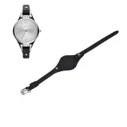 Georgia ES3199 8mm Black Leather Watch Strap For Fossil