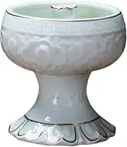 Retro Ceramic Oil Lamp for Buddha Butter Lamp - Kerosene Lamp - Suitable for Vegetable Oil, Ghee Liquid
