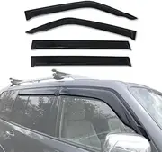 AUSGO Weathershields Compatible with Mitsubishi Pajero 2000-2021, Luxury Weather Shields Window Visors Wind Deflectors Sun Rain Guard 4PCS Set