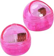 FRCOLOR 2pcs Manicure Drill Bit Cleaning Brush Case Nail Drill Bits Cleaner Professional Nail Art Tools