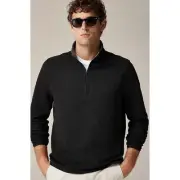 J Crew Half Zip Pullover M Black NWT Mens Performance CoolMax Tech BW405 J.Crew