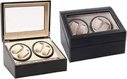 Watch Winder for Automatic Watches with 4 Winder Positions and 6 Display Dust-Proof Storage Space,PU-Watch Winders with Quiet Motor for Men and Women LWX