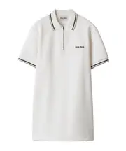 Miu Miu Short-Sleeved Polo Dress IT40,IT42,IT38,IT36 White