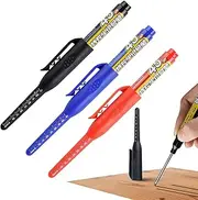 Construction Marker Pen, 3X Long Nib Marker Waterproof for Deep Hole, Construction Marking Tool Deep Reach Markers for Automotive, Door Lock Installation