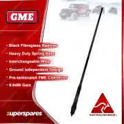 GME 1200mm Heavy Duty UHF CB Radio Antenna 6.6dBi Gain - Black Radome AE4705B