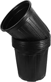HANABASS 10pcs Black Flexible Nursery Pots for Plant Cultivation Weatherproof Plastic with Optimal Drainage Versatile Garden Pots for Seedlings and Outdoor Use