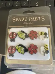 8 Shoe Charms Crocs decor (Sealed Pkg) Ladybugs Bumblebees Flowers Butterflies